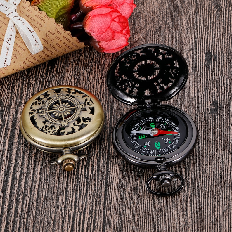 Personalisierter Kompass mit individueller Gravur, Jubiläum, Taufe, Erstkommunionsgeschenk, Weihnachtsgeschenk, Geburtstagsgeschenke, Trauzeugengeschenk Bild 6
