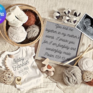 Christian Pregnancy Announcement, Religious Baby Announcement Digital, Bible Verse Pregnancy Announcement, Rainbow Baby Announcement