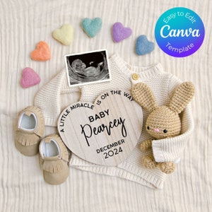 Rainbow Baby Announcement, Digital Pregnancy Announcement Rainbow Baby, Miracle Rainbow Baby Announcement, Neutral Boho Pregnancy Reveal