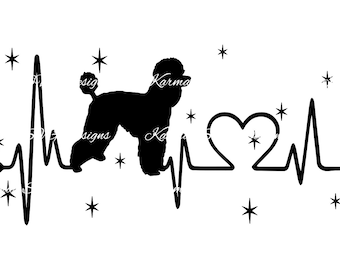 Poodle Heartbeat 2 SVG DXF PNG