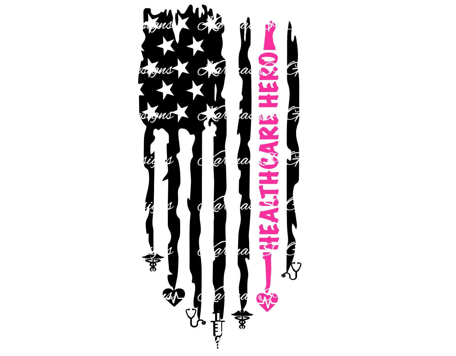 Healthcare Hero Flag SVG Etsy Finland