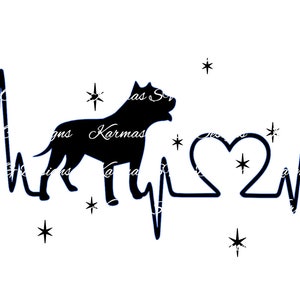 Pitbull Heartbeat 2 SVG