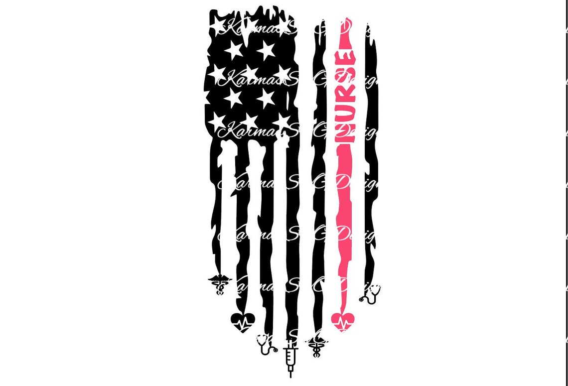 Nurse Flag SVG Etsy