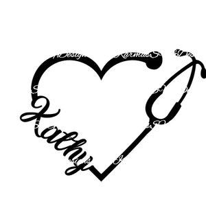 Kathy Heart Stethoscope SVG