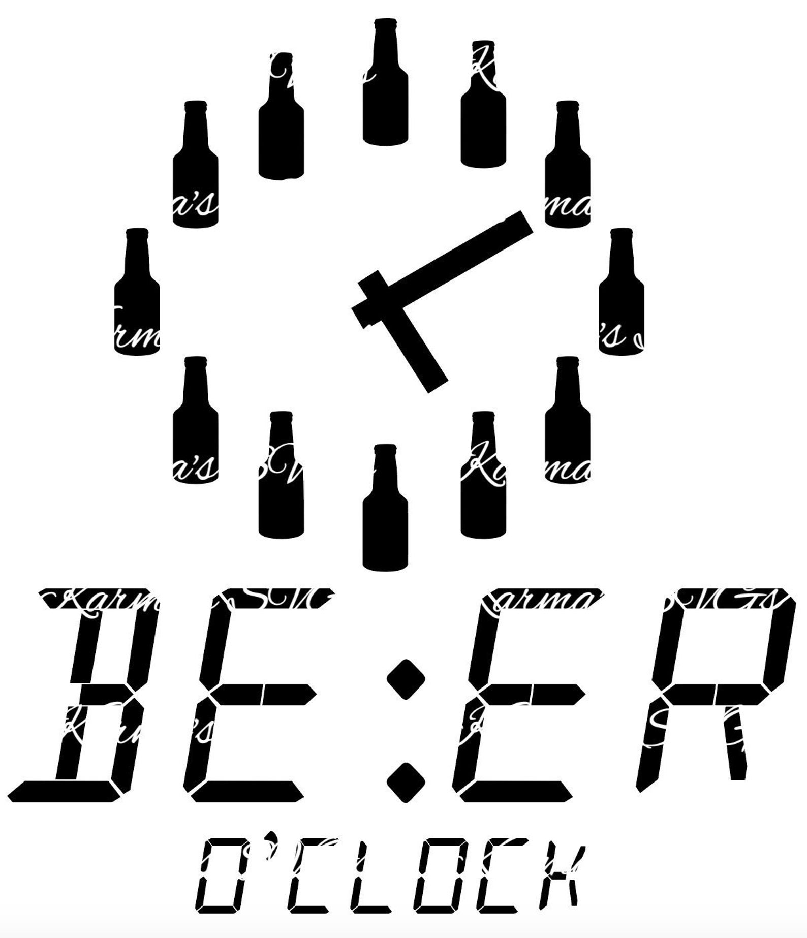 Beer O'clock Analog Clock Etsy