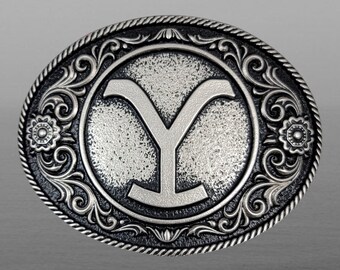 Montana Silversmiths Yellowstone Western Floral "Y" Belt Buckle NEW - Retail 50.00