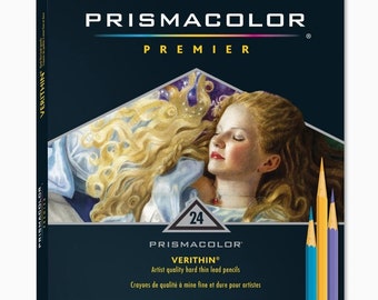 Prismacolor Premier Hard Lead Set of 24 Colored Verithin Pencils; Drawing, Blending, Shading & Rendering, Prismacolor Arts Crafts