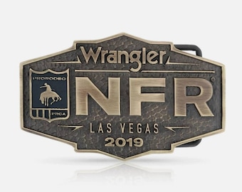 Hebilla de cinturón Wrangler con hebilla NFR de Montana Silversmiths