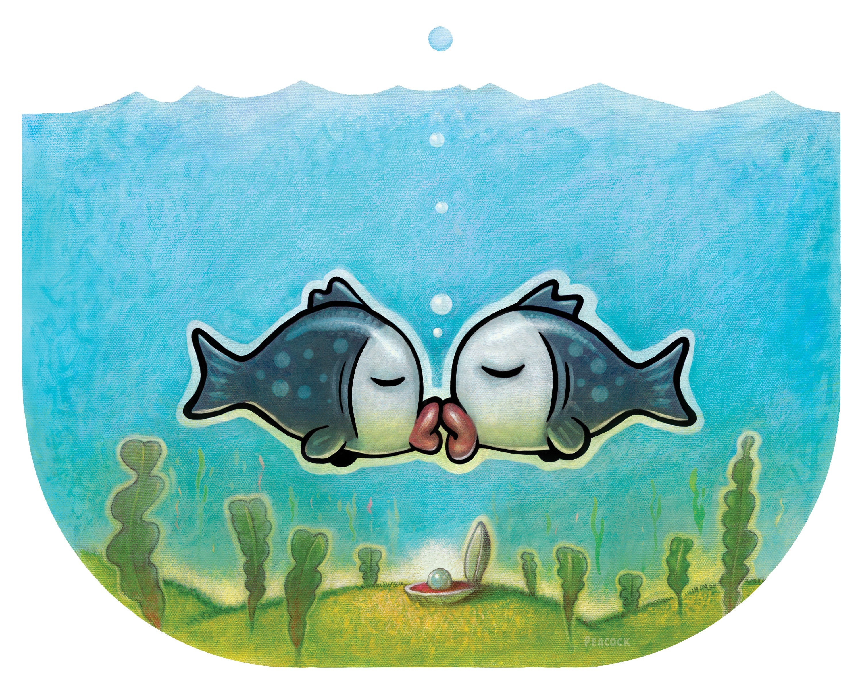 fish in love cartoon