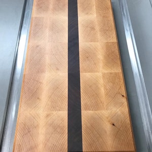Maple and Walnut end grain cutting board