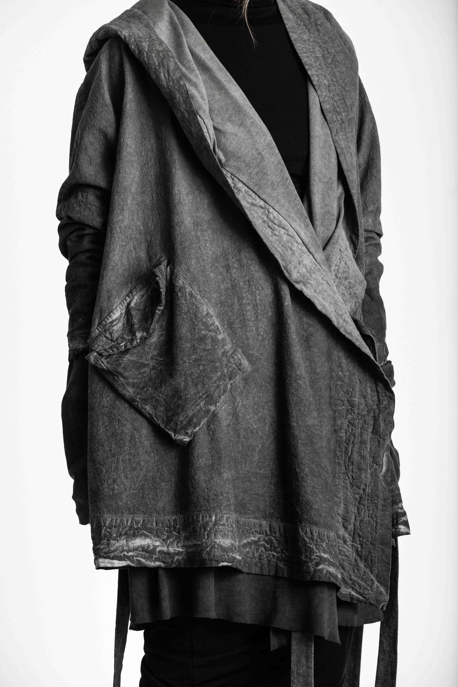 Avant-garde Tiered Hooded Cloak With Ties, Androgynous, Post ...