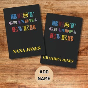 Personalised Name Playing Cards - Best Grandma/Grandpa Ever Custom Playing Cards UK, Poker Night Custom Playing Cards, Custom Printed Cards
