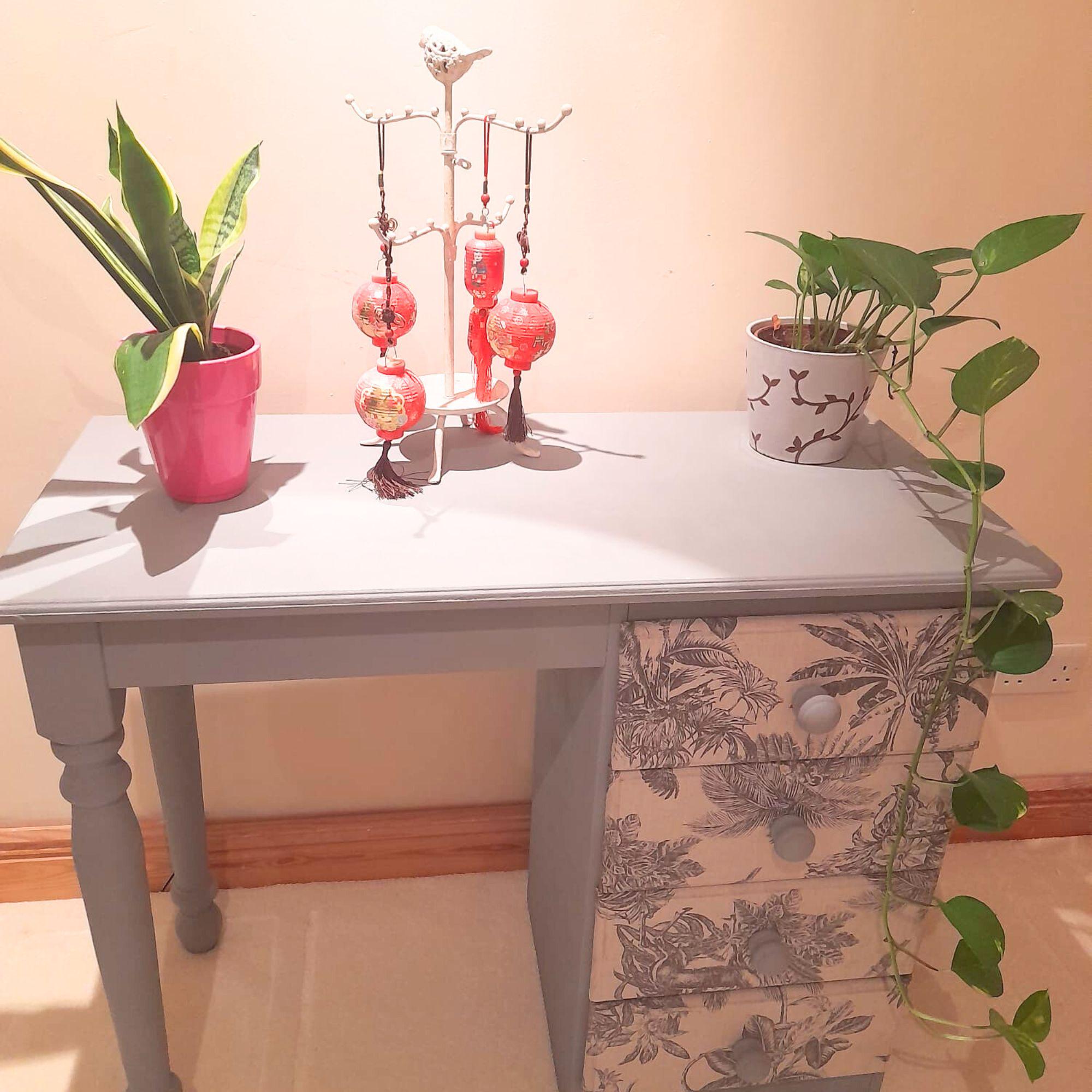 Upcycled Hand Painted Desk, Wood Dressing Table or Stylish Computer ...
