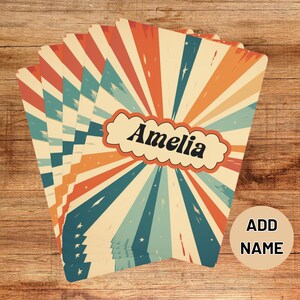 Personalised Name Playing Cards, Retro Poker Night Custom Playing Cards, Custom Printed Cards, Christmas Gift, Gift For Friend/Sister/Mum
