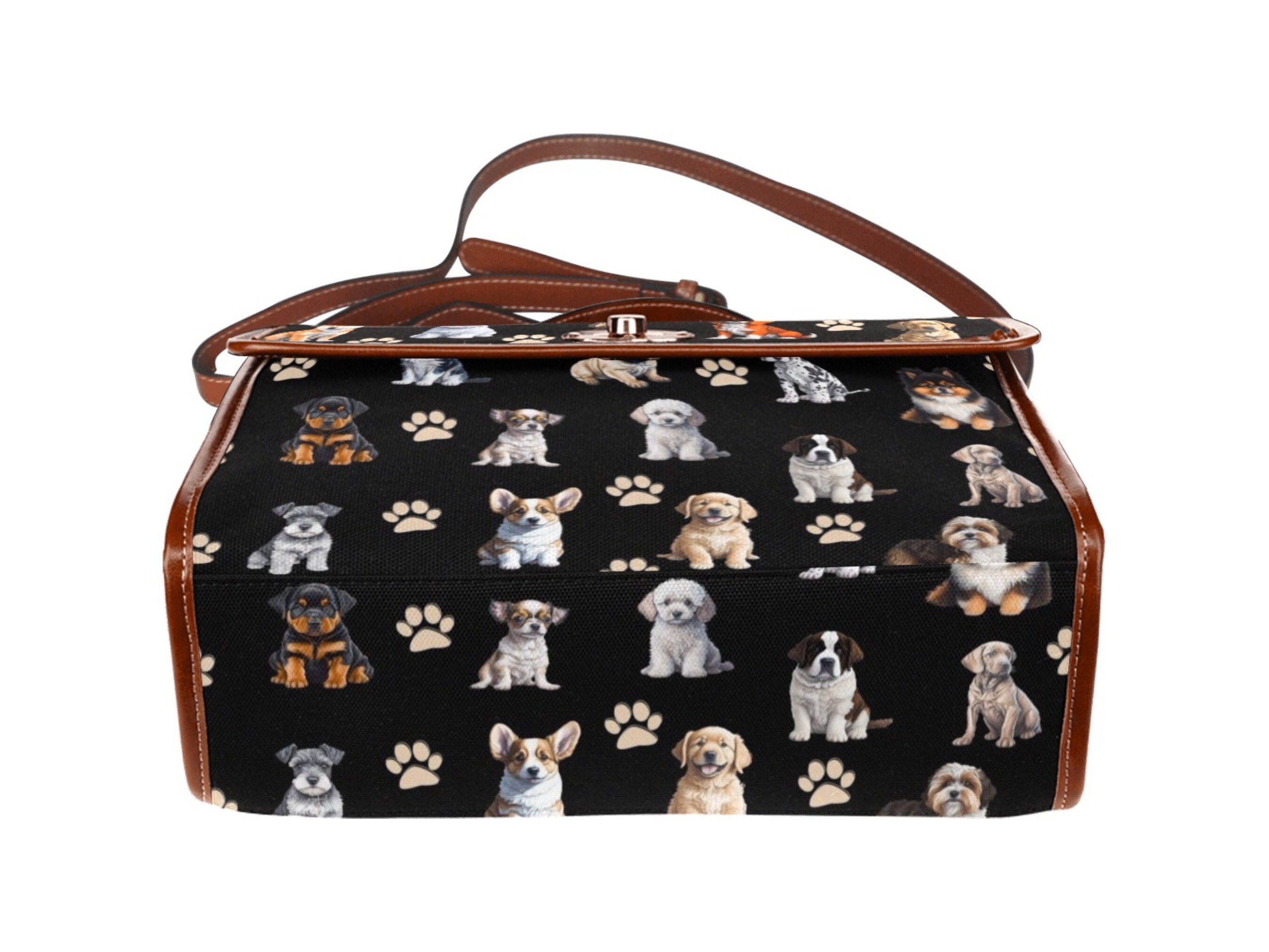Dog Lover Canvas Satchel Bag Dog Person Gift Crossed Body Purse Dog