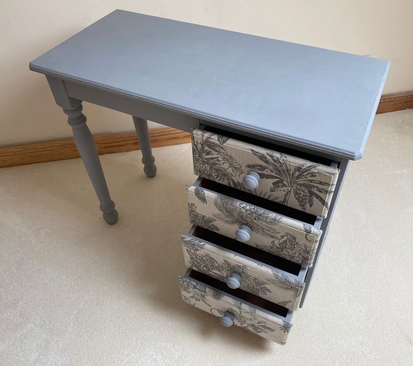 Upcycled Hand Painted Desk, Wood Dressing Table or Stylish Computer ...