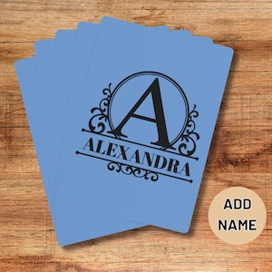 Personalised Monogram Playing Cards, Poker Night Custom Playing Cards, Custom Printed Cards, Custom Christmas Gift For Friend/Mum/Sister
