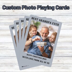 Custom Photo Playing Cards Best Grandpa Gift for Dad Personalised Gift Stepdad Gift Father In Law Gift Custom Card Deck Gifts for Grandad