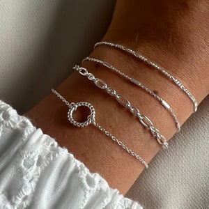 Sterling Silver Bracelets. Dainty Silver Bracelet. Chain Bracelet. Bracelet for women. Gift