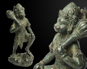 Lord Hanuman Statue 12 Zoll / 30 cm, Bajrangbali Idol Ram Bhakt Hanuman, Hindu-Gott der Stärke und Macht, Cooper Hanuman, Hanuman Statue