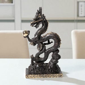 Dragon Bronze Statue 10.5 Inch / 26 cm, Bronze Figurine, Bronze Statue, Office Decor, Home Decor, Room Decor, Birthday Gift, Housewarming