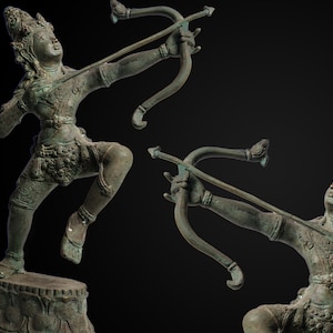Arjuna statue 14 Inch / 35 cm, Hindu God , Mahadev , Bronze Arjuna statue , Handicrafts statue , Indian God , Hindu God brass