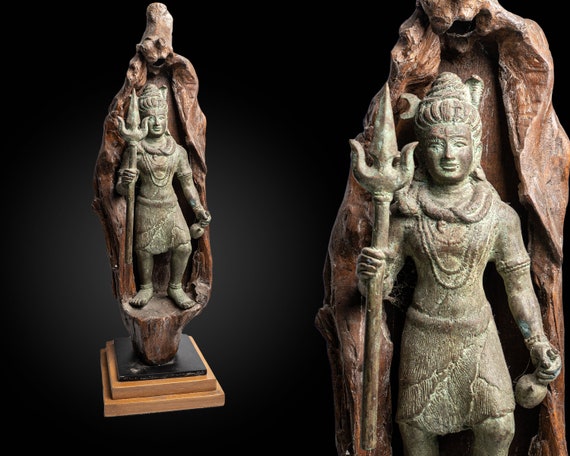 21インチのシヴァ神ブロンズ像、ヒンドゥー教の神々の工芸品、インドの