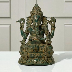 Ganesh Statue 10 Inch / 25 cm, Room Decor, House Decor, Office Decor, Garden Figurine, Birthday Gift, Gift for Father, Mom Birthday Gift