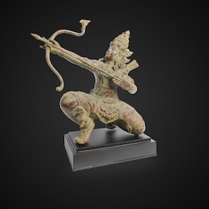 Arjuna Bronze 12 Inch / 30 cm, Arjuna bronze, Arjuna Figurine, Arjuna brass, Arjuna sculpture, Hindu God Brass, Home decor, Room decor