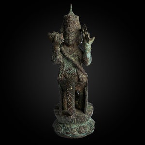 Lord Brahma Hindu 8 Inch / 20 cm, 4 Face Lord, Brahma Figurine, Brahma Sculpture, Brahma Bronze, Room Decor, House Decor, Birthday Gift