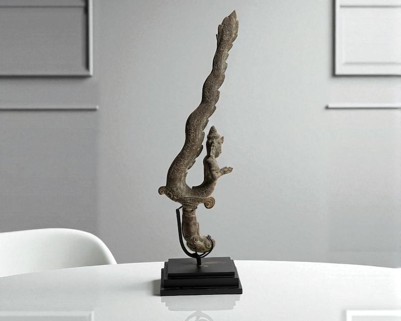 Antique Bronze Hindu God Statue, Spiritual Art (20 Inch) image 1