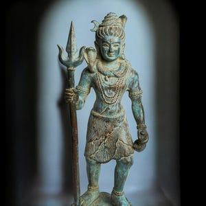 Siwa statue 14 Inch / 35 cm, Shiva statue, Hindu God, Bronze  statue, Handicrafts statue, Indian God, Hindu God brass, Birthday Gift