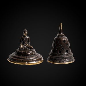 Mini Boeddha Brons 4,5 Inch / 11 cm, Boeddhabeeldje, Boeddhabeeld, Kamerdecor, Huisdecor, Verjaardagsdecor, Mid Century, Cadeauidee