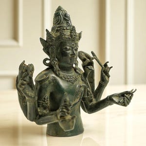 Siwa statue 8.5 inch / 22 cm, Shiva statue, Hindu God, Bronze statue, Handicrafts statue, Indian God, Hindu God brass, Birthday Gift