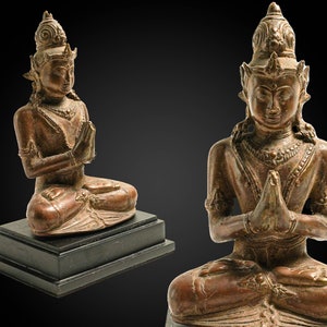 Lord Vishnu Statue 9 Inch / 22 cm, Vishnu Figurine, Vishnu sculpture, Bronze Brass, Spiritual Figure, Room Decor, New Home Decor