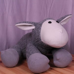 Plush Lamb Stuffed Animal | Weighted | Farm Animal | Fleece and Sherpa  | Floppy | Handmade | Plushie