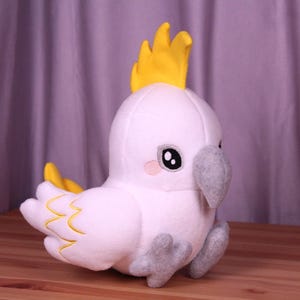 Plush Cockatoo Stuffed Animal | Bird | Pet | Winged | Handmade | Plushie