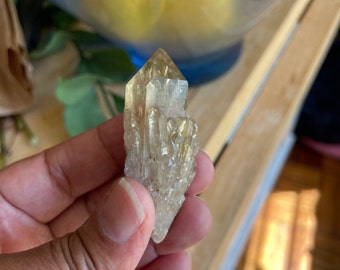 シトリン パイナップルクォーツ クラスター 754g 天然石 スモトリン