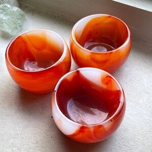 Carnelian Bowls/Crystals for Healing/Meditation Crystals/Polished Stones/Metaphysical Crystal