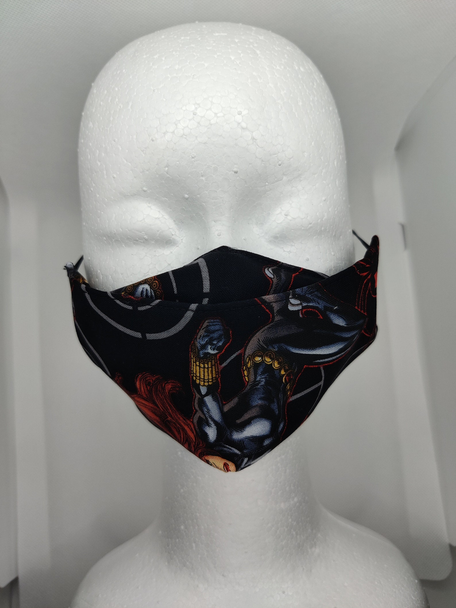Black Widow Face Mask Etsy