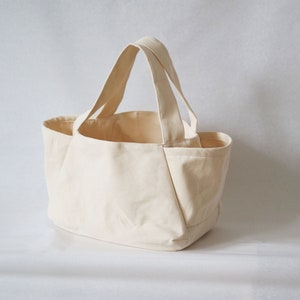 Side Pocket Basket Sizes SMALL LARGE Canvas Bag Sewing Pattern Shopping ...