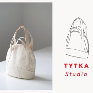 KLEINE Muschel-Tasche Schnittmuster | PDF Schnittmuster | Canvas Tragetasche Muster + Anleitung | Einheitsgröße