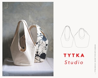 Bucket Tote With Handles | Canvas Bag | Tote Bag | Shopping Bag | PDF sewing pattern | 2 SIZES |