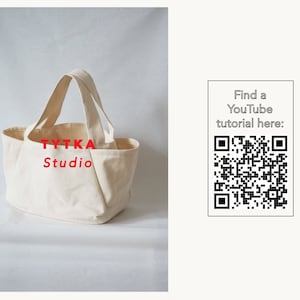 Side Pocket Basket sizes SMALL LARGE Canvas Bag Sewing Pattern Shopping Bag Pattern PDF image 5