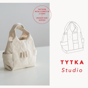 Gesteppte Mini Handtasche | Canvas Tasche | 2 GRÖSSEN | Einkaufstasche | PDF-Schnittmuster