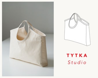 LARGE Double Sided Tote Bag | One size: LARGE | Canvas Bag | Sewing Pattern | Shopper Bag Pattern PDF