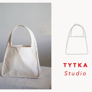 Fourre-tout en toile avec reliure | en toile | Sac à provisions | Patron de couture | Modèle PDF