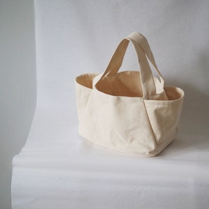 Side Pocket Basket sizes SMALL LARGE Canvas Bag Sewing Pattern Shopping Bag Pattern PDF image 10