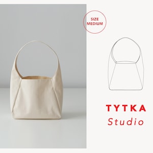 Die MITTELlange Vorhängeschloss-Tasche | Baumwolltasche | Schnittmuster | Tasche PDF Nähanleitung | EINE GRÖSSE: medium