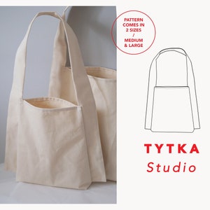 Arc Bucket Bag | Tygväska | Projektväska | Shopperväska | PDF-mönster + sömnadshandledning | 2 storlekar